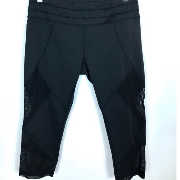ATHLETA Black Mesh Solar Leggings Sz M - Picture 3 of 10